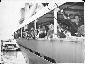 Arrival of Hungarian refugees in Buenos Aires. February 1, 1957.