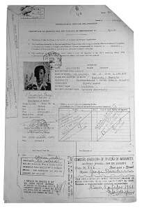 IRO certificate for George Stavridis, apatrid ethnic Greek refugee from Romania